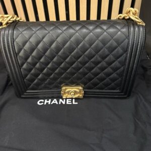Chanel Boy Large Noir Crumple
