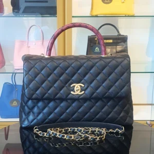 Chanel Coco Handle 28 Python Dore
